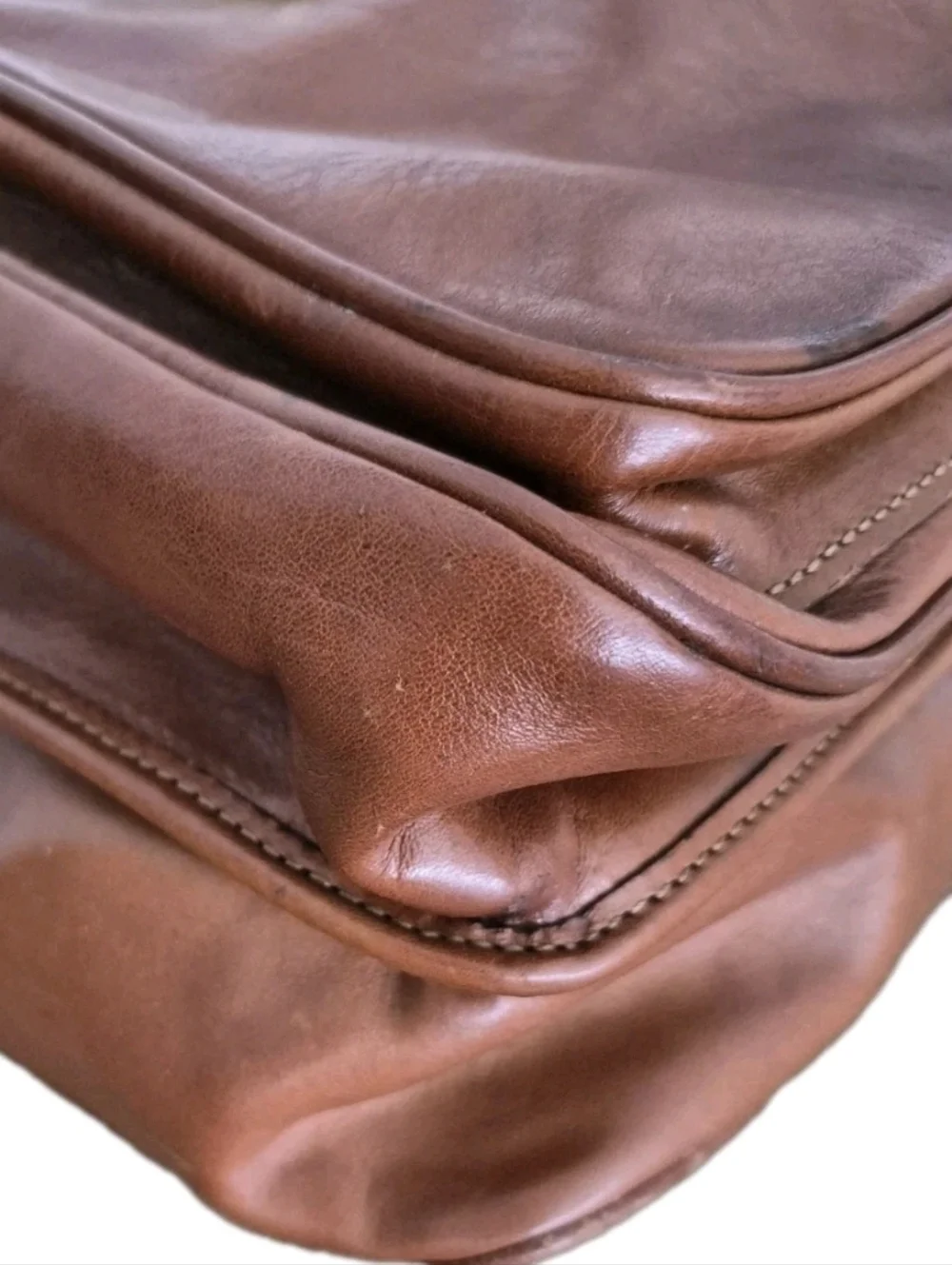 Vintage Brooks Brothers Italian Leather Briefcase.